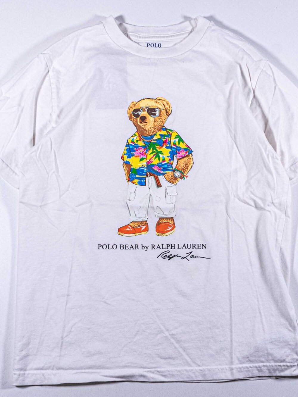 Polo Ralph Lauren Hawaiian Polo Bear T-Shirt Youth Medium M 10-12 Graphic Tee